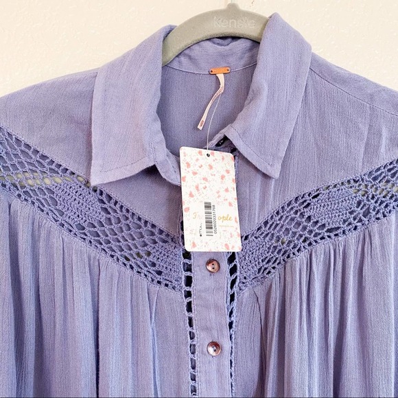NWT Free People Western Button Down Top Shirt - Picture 5 of 9